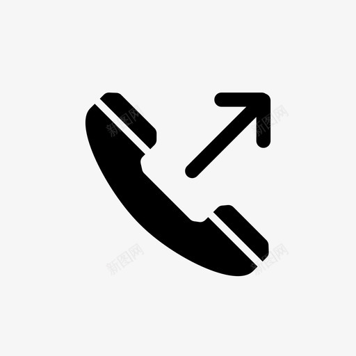 拨出电话通讯电话图标svg_新图网 https://ixintu.com 拨出电话 电话 通讯