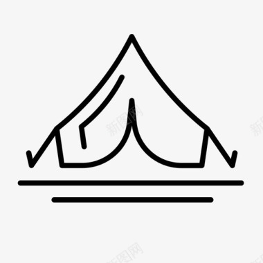 帐篷野营假日图标图标