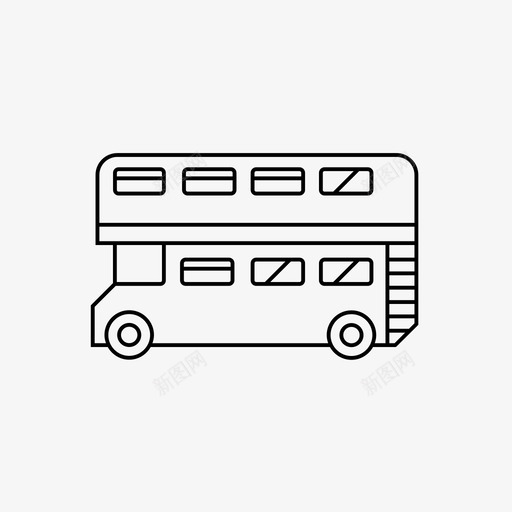 伦敦巴士双层巴士红色图标svg_新图网 https://ixintu.com 伦敦巴士 伦敦风格 双层巴士 旅游 红色
