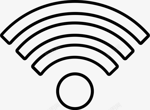 wifi信号波图标svg_新图网 https://ixintu.com wifi wlan 信号 无线 波