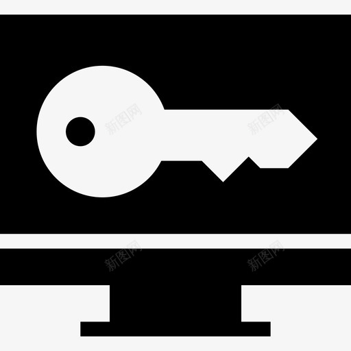 密钥计算机桌面图标svg_新图网 https://ixintu.com 密码 密钥 桌面 监视器 网页设计开发标志符号 计算机