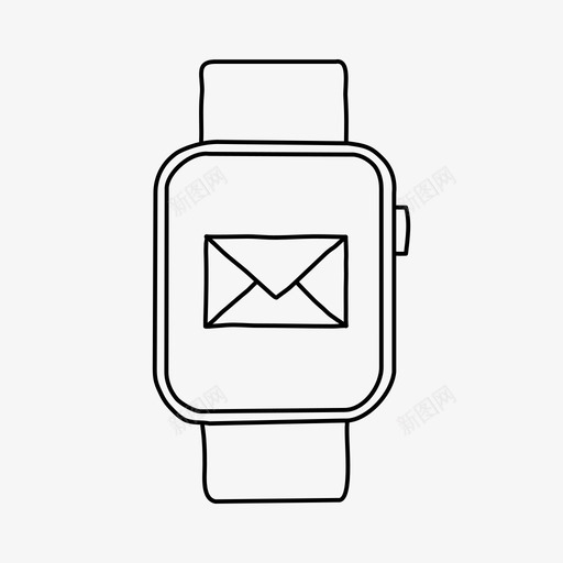 applewatch消息applewatch设备图标svg_新图网 https://ixintu.com applewatch applewatch消息 屏幕 电子邮件 设备