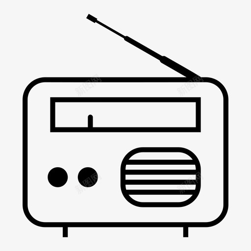 收音机媒体旧收音机图标svg_新图网 https://ixintu.com 媒体 收音机 旧收音机 电台 老式收音机