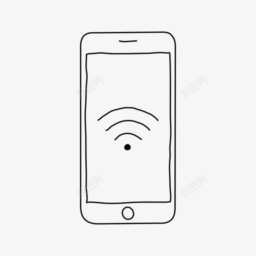 iphonewifi设备屏幕图标svg_新图网 https://ixintu.com iphonewifi 屏幕 无线连接 设备