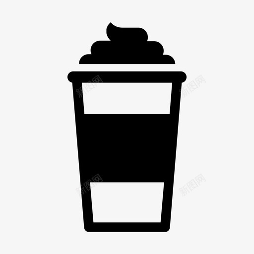 咖啡奶油饮料图标svg_新图网 https://ixintu.com 咖啡 咖啡时间 塑料 奶油 玻璃杯 饮料