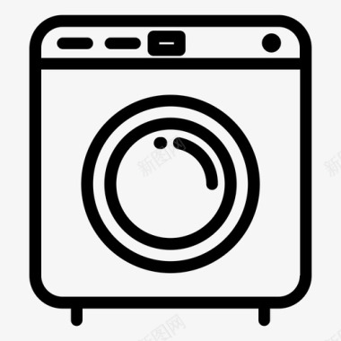 洗衣机衣物干洗图标图标