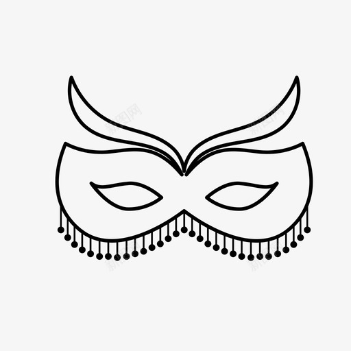 面具狂欢节眼罩图标svg_新图网 https://ixintu.com 化装舞会 狂欢节 眼罩 面具