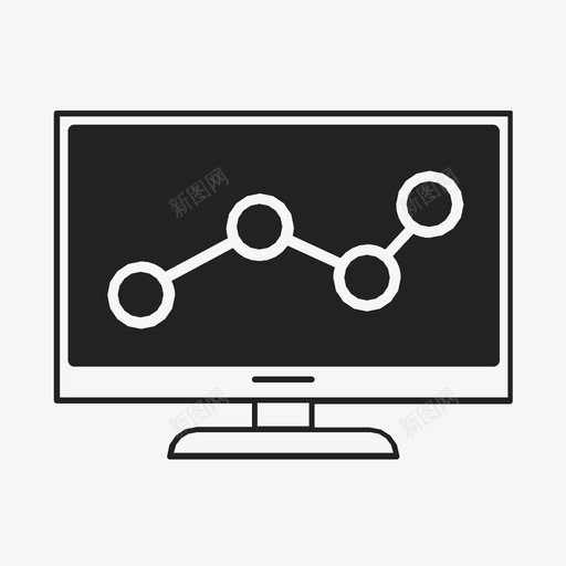 基金图表监视器分析图表图标svg_新图网 https://ixintu.com 分析 图表 基金图表监视器 统计