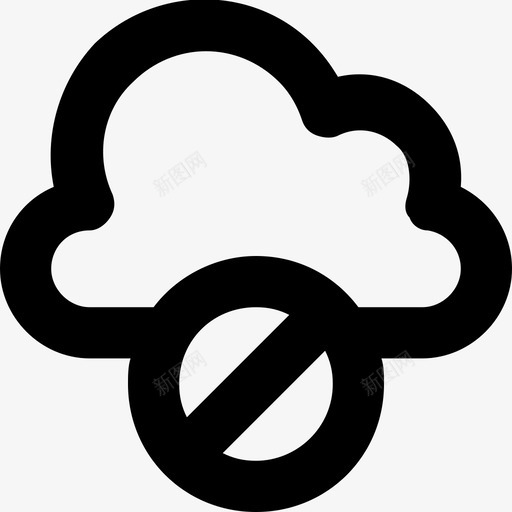 云禁用云块云计算图标svg_新图网 https://ixintu.com 云块 云禁用 云脱机 云计算 断开连接 线要素集图标