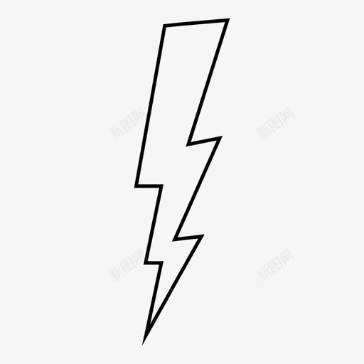 闪电电荷能量图标svg_新图网 https://ixintu.com 电荷 能量 闪电 风暴