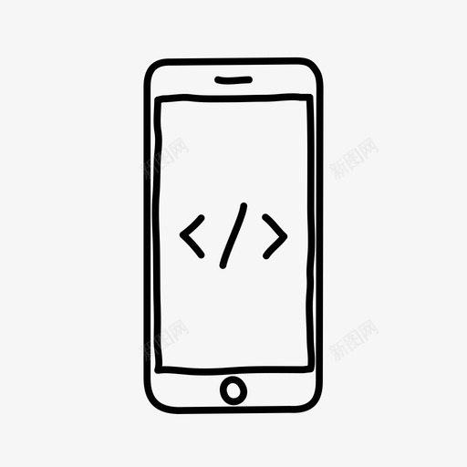 iphone编码设备手绘图标svg_新图网 https://ixintu.com iphone编码 屏幕 手绘 设备