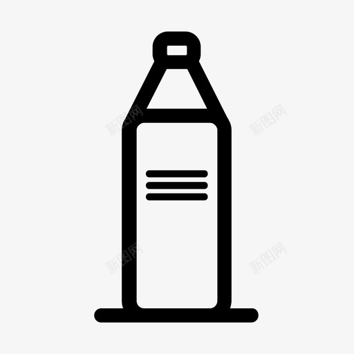 一个瓶子饮料塑料瓶图标svg_新图网 https://ixintu.com 一个瓶子 塑料瓶 水 食物 饮料
