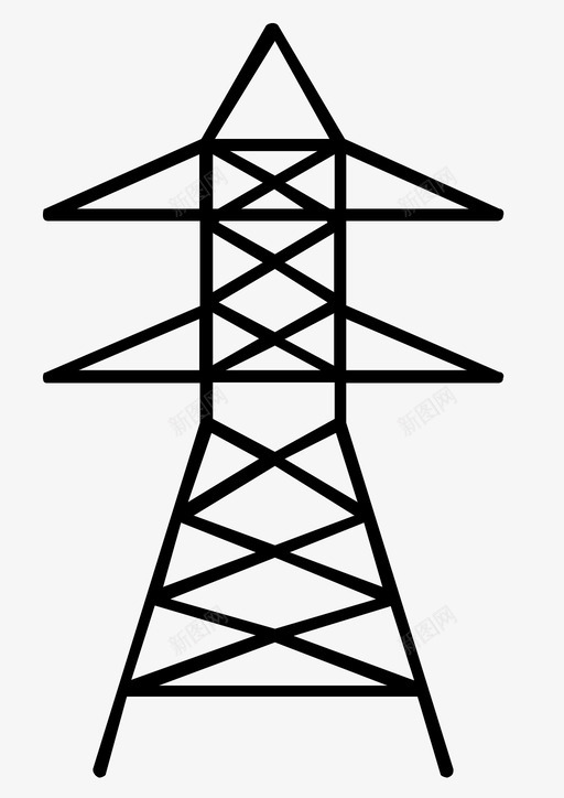 输电塔电站变送器图标svg_新图网 https://ixintu.com 变送器 电站 输电塔