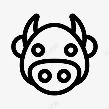 牛动物公牛图标图标