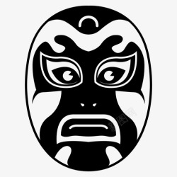 中国戏曲的脸中国面具抓脸图标高清图片