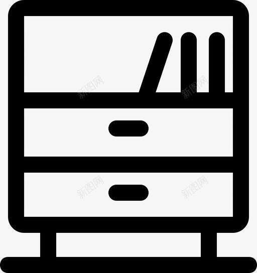 橱柜书籍抽屉图标svg_新图网 https://ixintu.com 书籍 储藏室 家具 抽屉 架子 橱柜 餐具柜