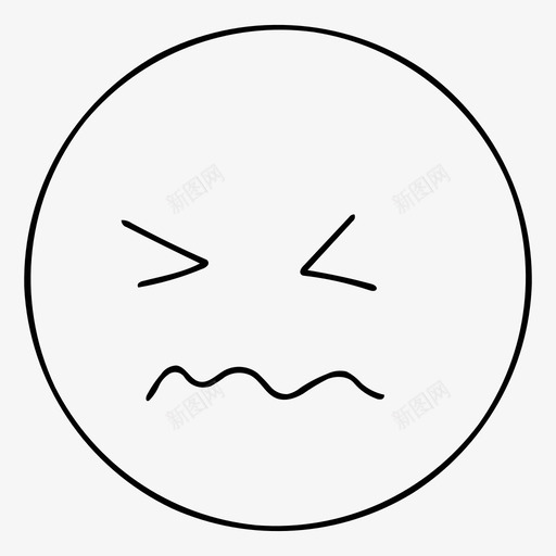 悲伤愤怒困惑图标svg_新图网 https://ixintu.com 困惑 恶心 悲伤 愤怒 疯狂
