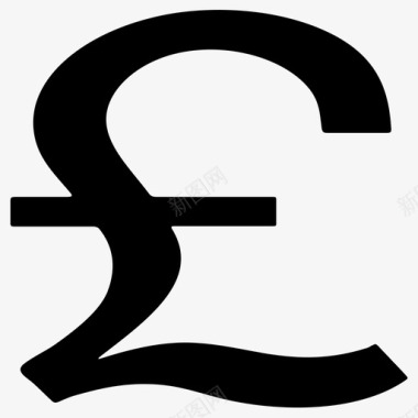 英镑货币信息图表图标图标