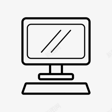 电脑台式机键盘图标图标