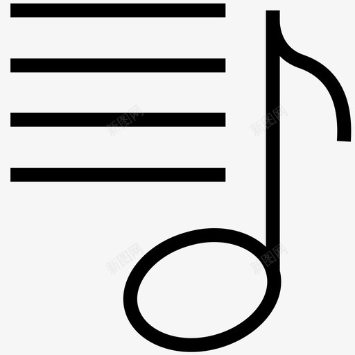 多媒体列表音乐图标svg_新图网 https://ixintu.com iosweb用户界面行图标 列表 多媒体 播放器 音乐 音乐列表
