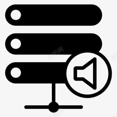 音乐存储音乐服务器声音数据图标图标