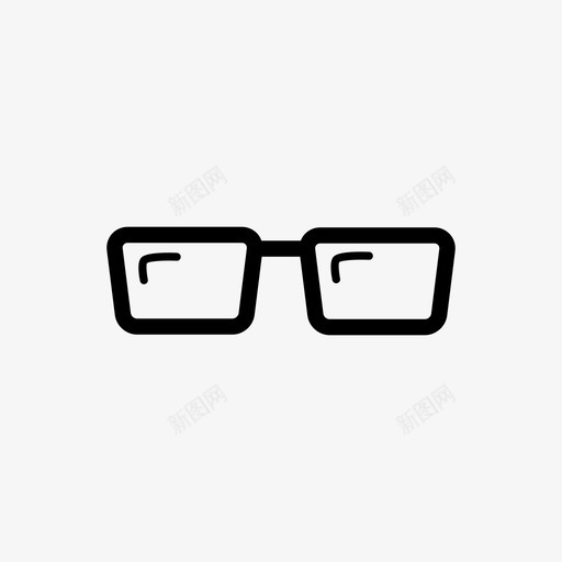 眼镜镜框眼镜架图标svg_新图网 https://ixintu.com 眼镜 眼镜架 镜框
