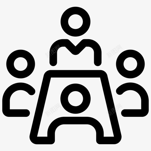 会议商务会议会议桌图标svg_新图网 https://ixintu.com 会议 会议桌 商务会议 商务条线第四册