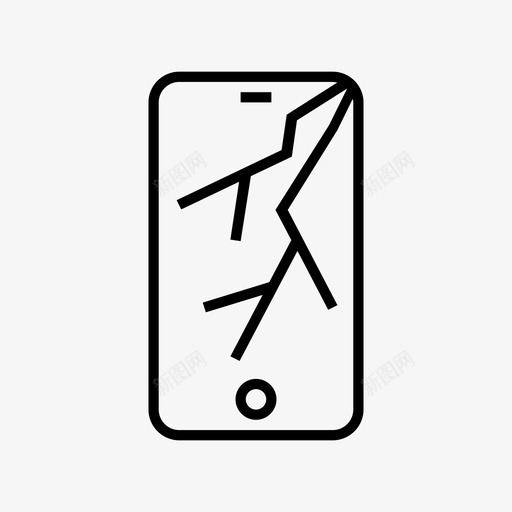 iphone坏了玻璃碎了屏幕碎了图标svg_新图网 https://ixintu.com iphone坏了 屏幕碎了 玻璃碎了 碎了