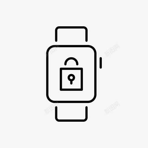 苹果手表锁苹果手表设备图标svg_新图网 https://ixintu.com 安全 屏幕 苹果手表 苹果手表锁 设备