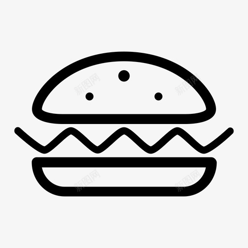 汉堡芝士汉堡快餐图标svg_新图网 https://ixintu.com 快餐 汉堡 肉饼 芝士汉堡