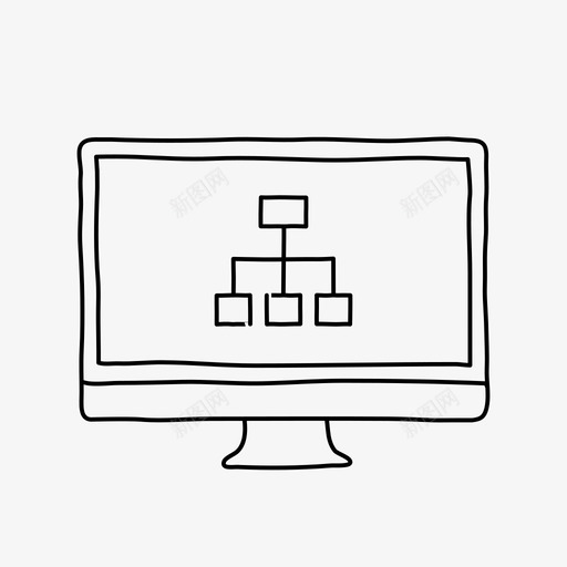 桌面站点地图图表设备图标svg_新图网 https://ixintu.com 图表 屏幕 桌面站点地图 设备