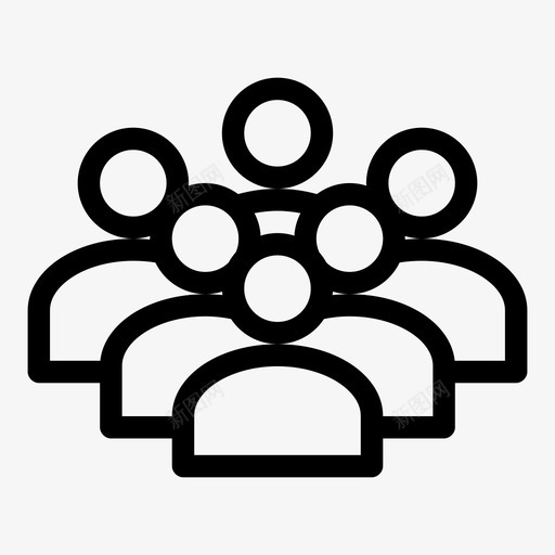 用户分组人员组图标svg_新图网 https://ixintu.com 人员组 分组 团队 头像 用户 用户组
