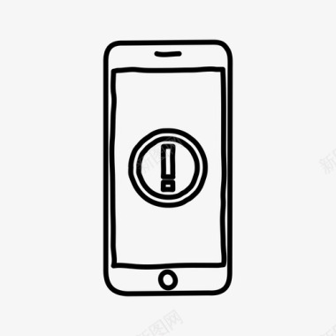 iphone警报设备手绘图标图标