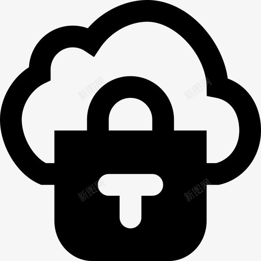 加密云保护安全图标svg_新图网 https://ixintu.com smashiconssecurity2mdsolid 保护 加密云 安全