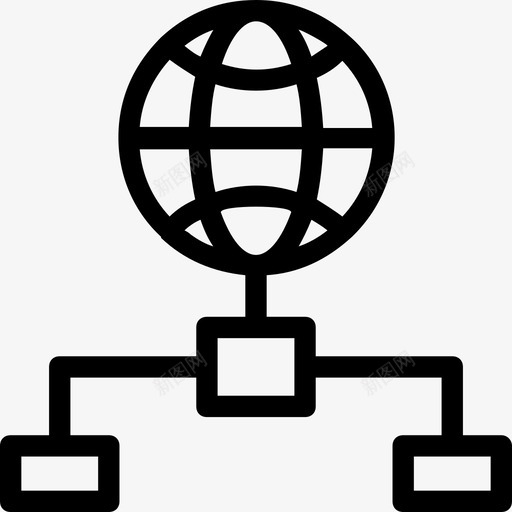 全球网络全球互联网图标svg_新图网 https://ixintu.com 互联网 全球 全球网络 数字营销 网络