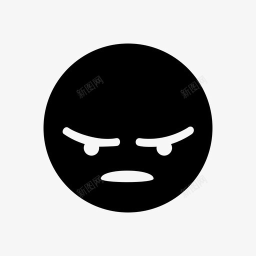 愤怒表情情绪图标svg_新图网 https://ixintu.com 情绪 愤怒 脸书 脸书表情 表情