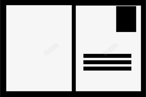 明信片信件邮件图标svg_新图网 https://ixintu.com 信件 明信片 留言 邮件