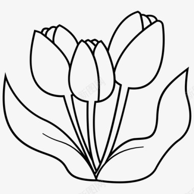 郁金香鲜花花园图标图标