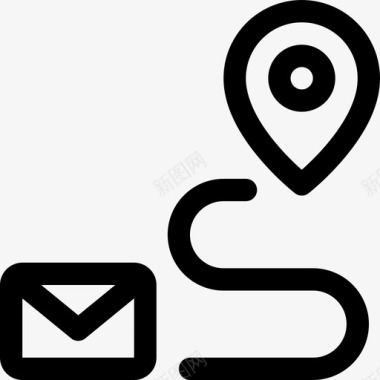 邮件递送信件地点图标图标