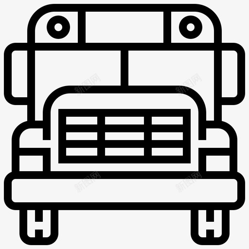 公共汽车教育知识图标svg_新图网 https://ixintu.com 公共汽车 学习 学校 教育 知识