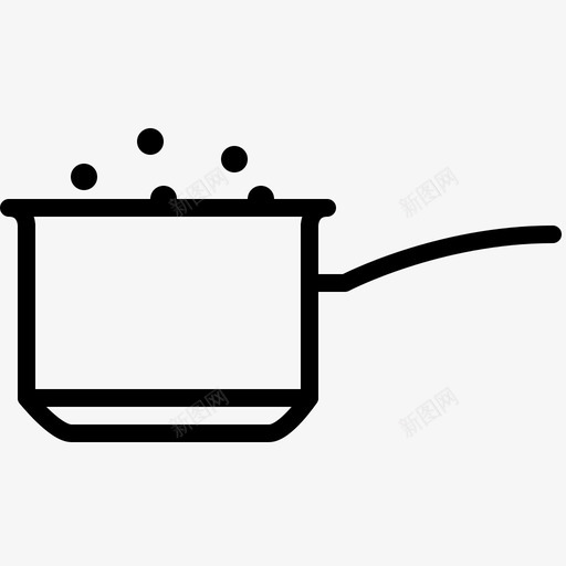 锅内开水炊具烹饪图标svg_新图网 https://ixintu.com 厨房 炊具 烹饪 美味的锅碗瓢盆 锅内开水