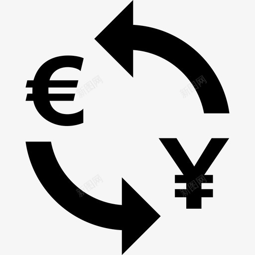 欧元对日元货币汇率图标svg_新图网 https://ixintu.com 欧元对日元 汇率 经济 货币