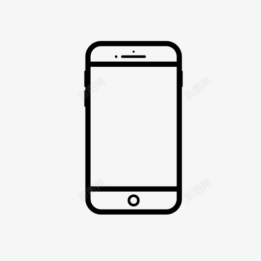 打开iphone苹果手机图标svg_新图网 https://ixintu.com 手机 打开iphone 联系人 苹果