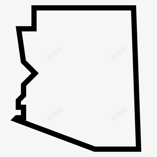地图美国亚利桑那州图标svg_新图网 https://ixintu.com 地图 美国亚利桑那州
