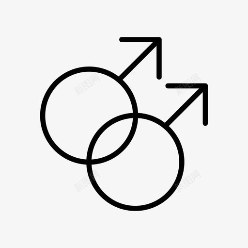 同志性别性别符号图标svg_新图网 https://ixintu.com 同志 性别 性别符号 性别细线图标集 男人
