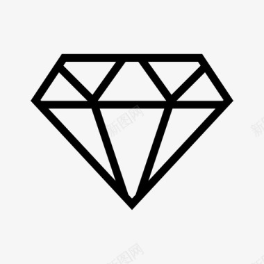 钻石钻石切割钻石宝石图标图标