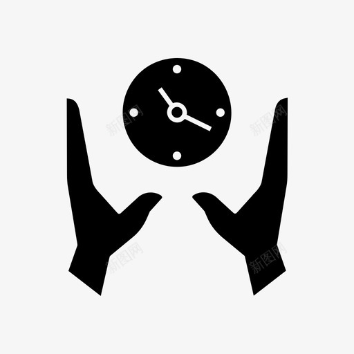 时间管理时钟高效图标svg_新图网 https://ixintu.com 支持和帮助 时钟 时间管理 节省 高效