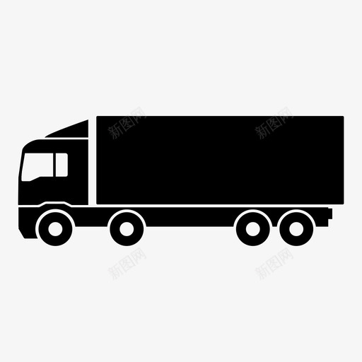 卡车货物拖车图标svg_新图网 https://ixintu.com 卡车 拖车 货物 车辆 运输