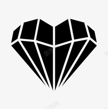 钻石心爱情情人图标图标