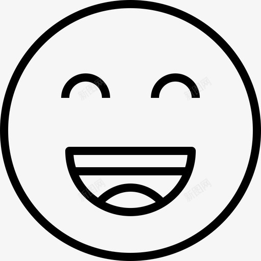 笑表情感觉图标svg_新图网 https://ixintu.com 人 感觉 笑 细节图标情感和表情 表情